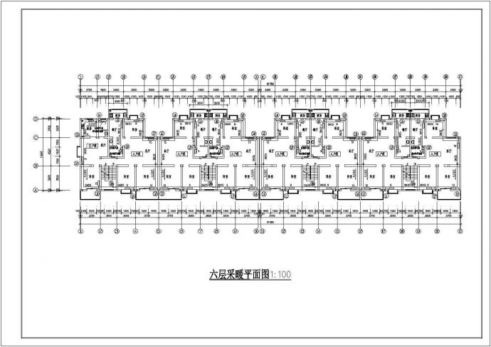 【西安】某小高层住宅楼室内采暖设计cad施工图_图1