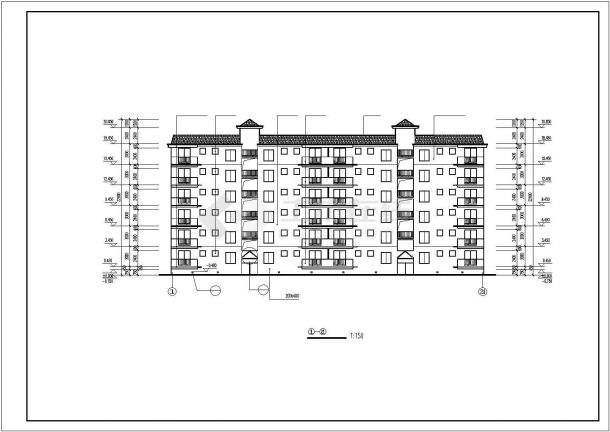 某七层砖混结构住宅楼建筑图纸（CAD）-图一