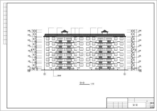 某七层砖混结构住宅楼建筑图纸（CAD）-图二