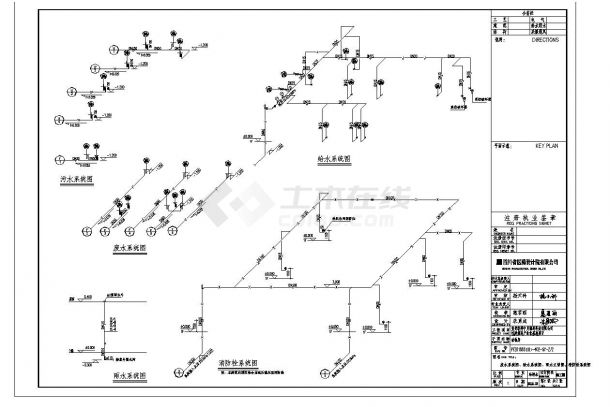 贵州联科中贝动物房排水施工CAD设计图-图二