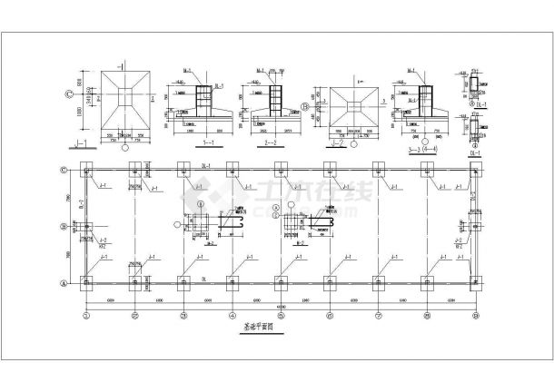 某门式钢架厂房全套结构设计cad施工图-图二