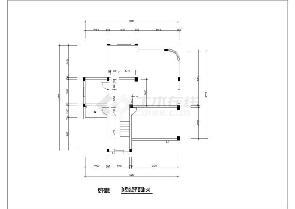 豪华三层别墅独门独院绿化好装修设计cad施工方案图-图二