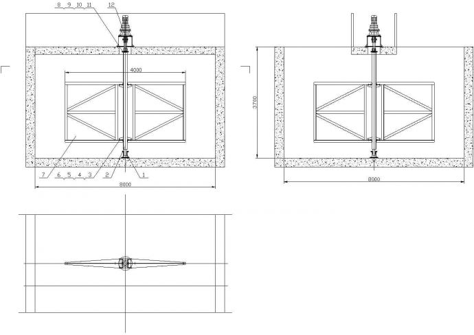 JFL-4000型混凝土结构搅拌机结构设计图_图1