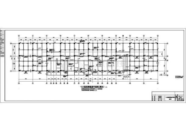 某16层框架剪力墙结构住宅楼建筑设计图纸-图一