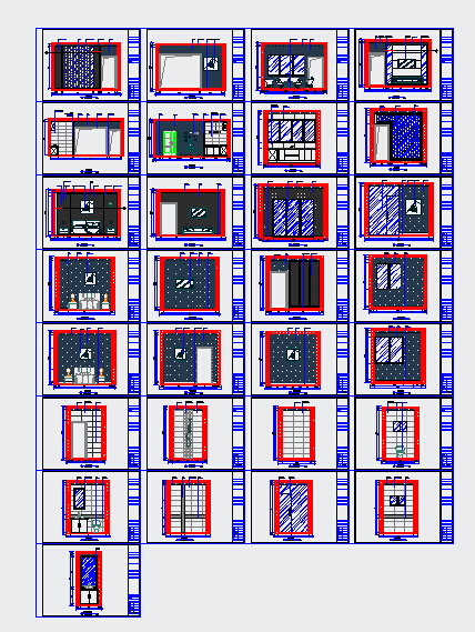 城市中心现代港式风格三居室样板间装修设计cad图（含三居室家装效果）_图1