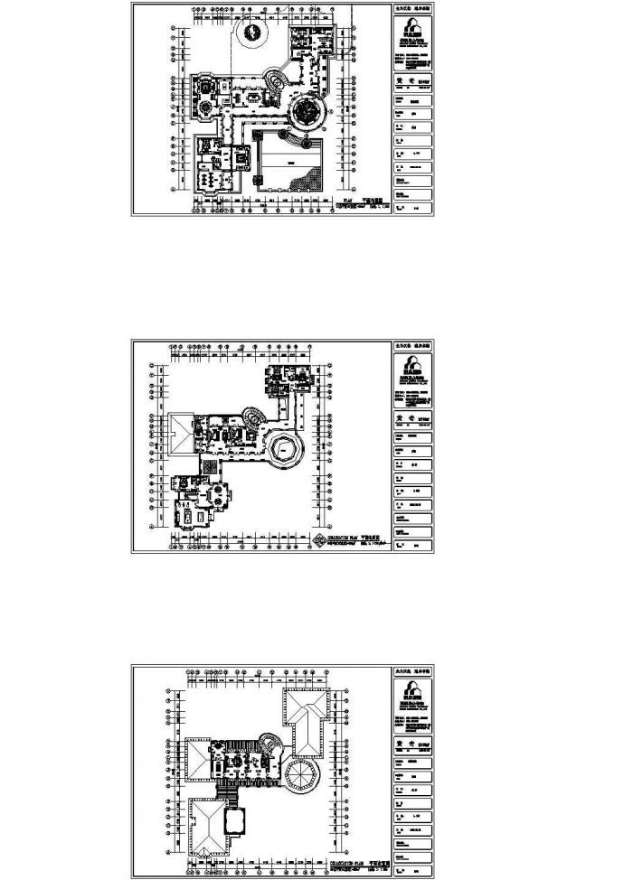 长沙某三层别墅cad设计平面图（含效果图）_图1