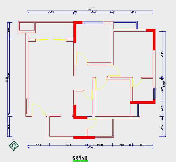 精装修新中式风格三居室样板房装修设计cad图（含家装效果）_图1