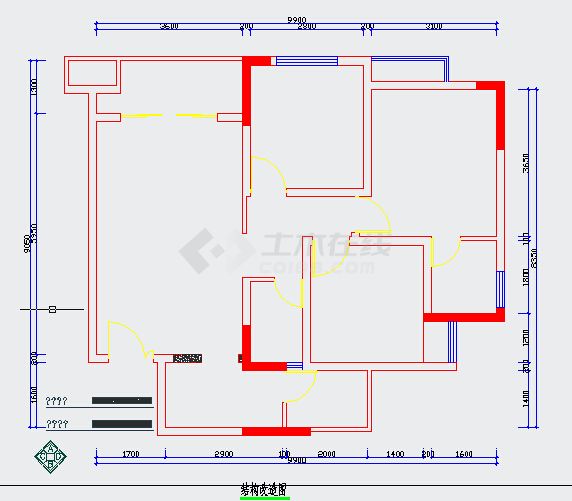 精装修新中式风格三居室样板房装修设计cad图（含家装效果）-图二
