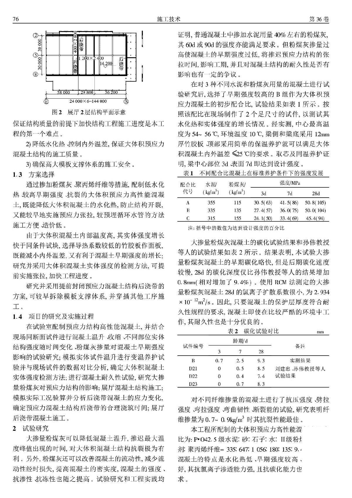 大体积预应力混凝土结构施工技术的研究与应用-图二