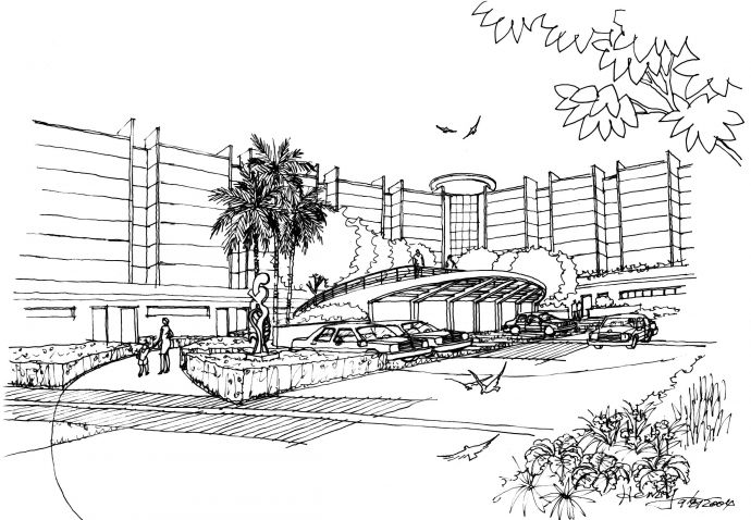 商住楼中心花园环境景观设计方案_图1