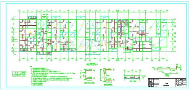 某十一层高层框架结构住宅结构设计cad施工图-图一