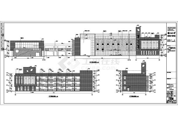 某地区示范三层框架结构幼儿园建筑施工图-图一