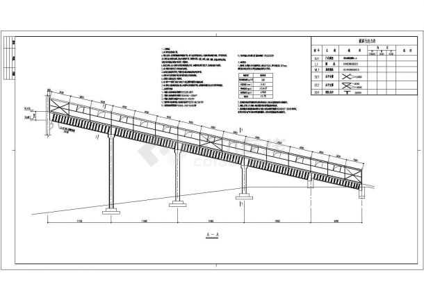 原混凝土通廊碳纤维加固建筑图纸-图二