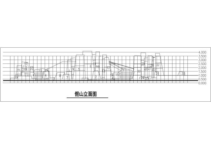 假山设计图纸（平立面和详图）_图1