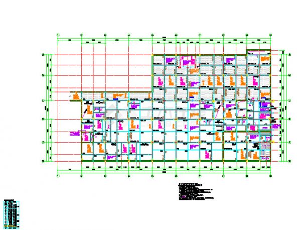 框剪结构13层中医院设计全套结构cad施工图(含裙房设计、说明标注齐全)-图二