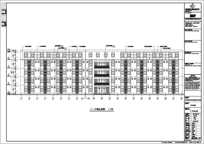 最新的24000多平米五层学生宿舍楼全套设计图纸（建筑、结构、水、电、暖、设计图纸）含详细说明、标注齐全_图1