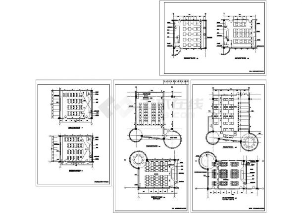 某小学教学楼各教室平面布置CAD图纸-图一