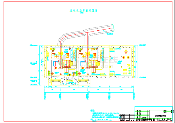 混流机组HLD307厂房结构布置图-图一