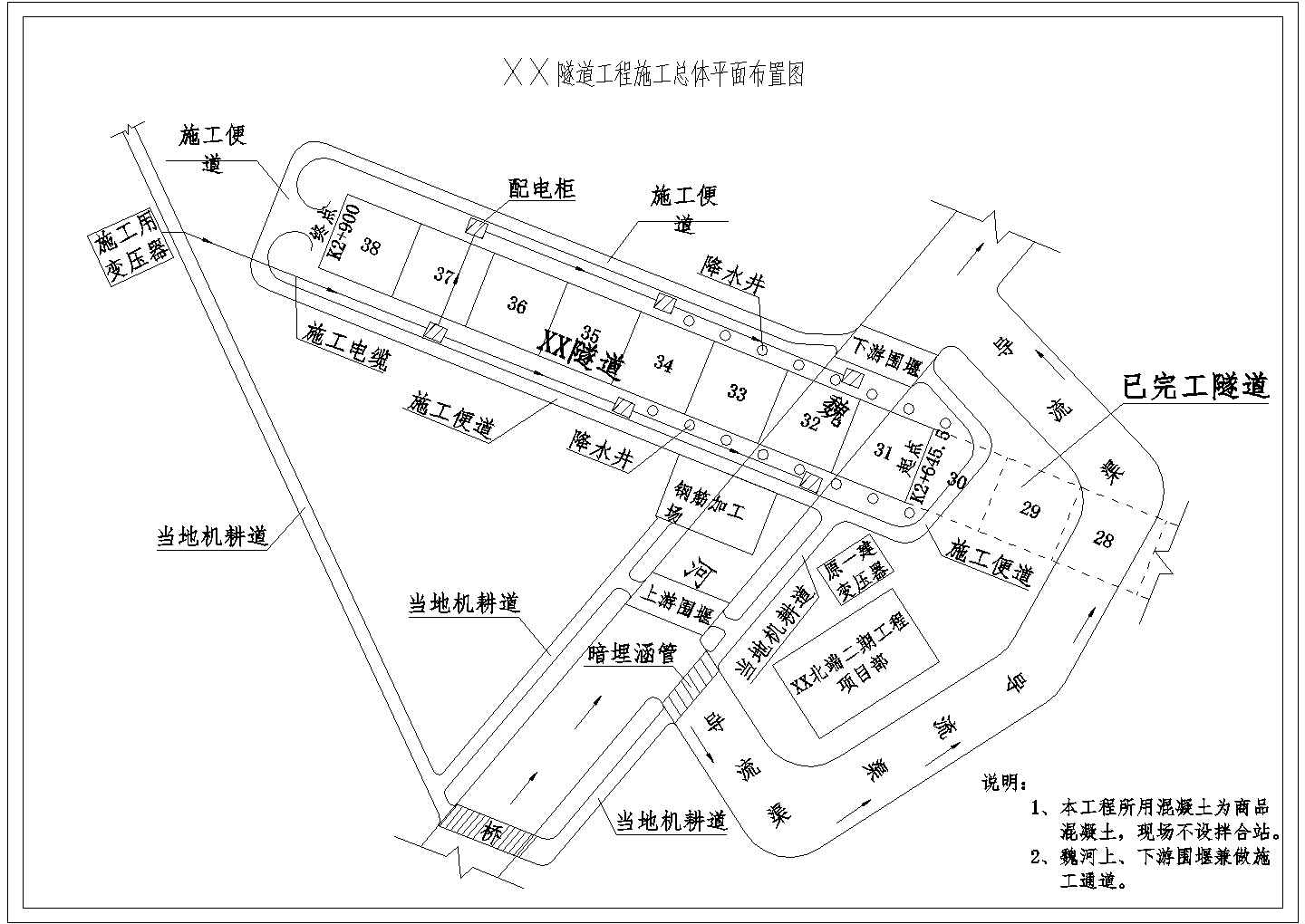 河南省政道路隧道工程实施性施工组织设计2014