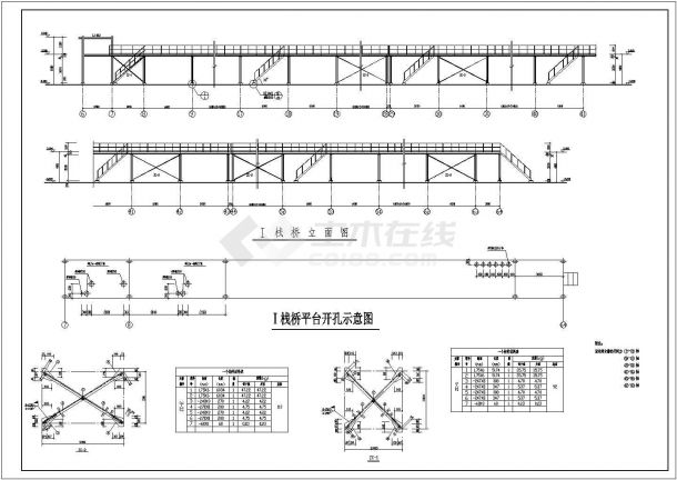 火车高铁标准栈桥站台结构施工cad平立面方案图-图一