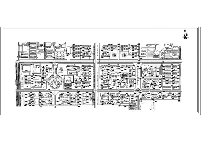 某地小型居住区园林景观规划cad总图_图1