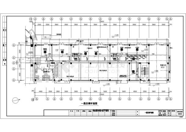 某五层综合服务楼空调设计平面cad图-图一