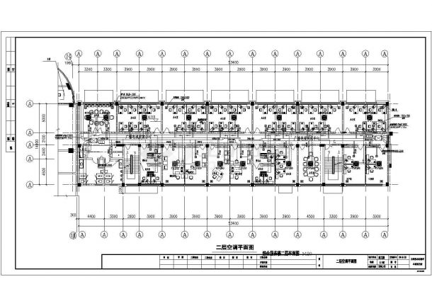 某五层综合服务楼空调设计平面cad图-图二