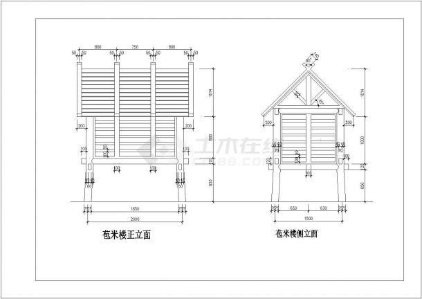 非常实用的古典住宅家装设计CAD详图（详细大样图）-图二