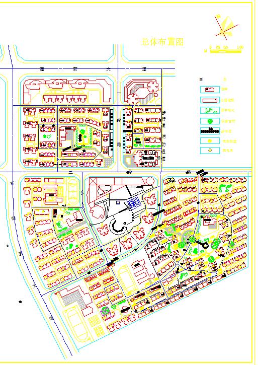 最新的居住修建性详细规划cad总平面图_图1