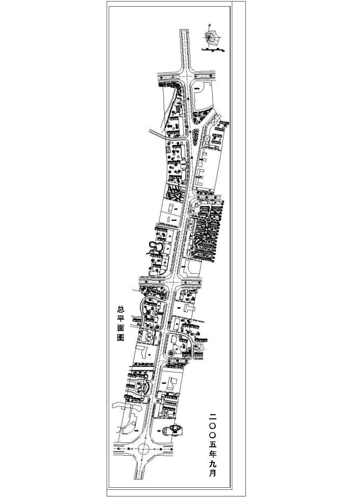 某路沿街园林景观设计概念规划cad图纸_图1