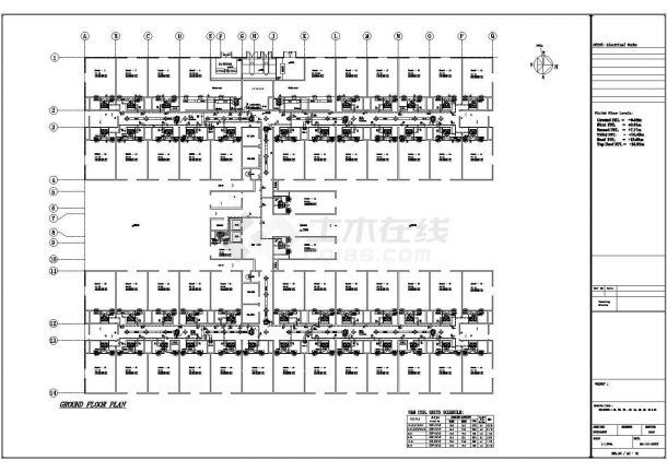 阿联酋迪拜某五星级宾馆空调设计图cad平面图（全英文）-图一