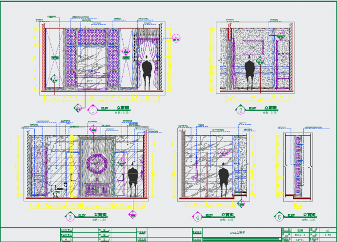 高级舒适现代风格SPA馆室内改建装饰设计施工图_图1