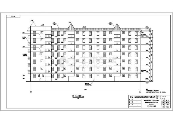 湖南学校七层学生公寓宿舍楼建筑设计cad平立面方案图(带入口单元详图)-图二