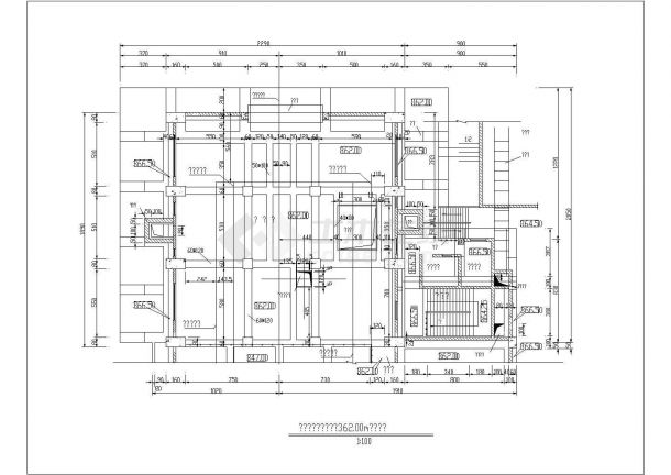 超实用的发电厂房安装间建筑结构图纸-图一