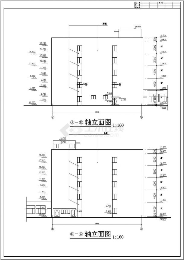 最新最全的某五层框架结构电子厂综合楼建筑结构图纸（含详细说明）-图一