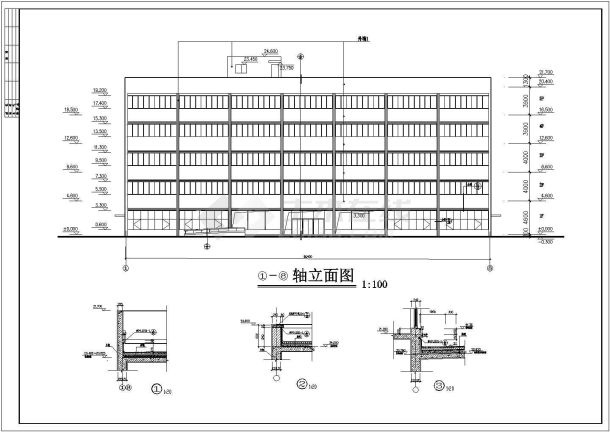 最新最全的某五层框架结构电子厂综合楼建筑结构图纸（含详细说明）-图二