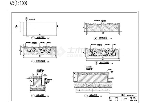 木凳施工cad详图（含各立面图）-图一