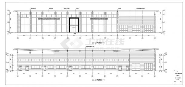 奔驰2层4S店修车库建筑设计施工图-图一