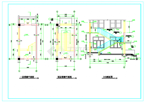 某地学校综合楼全套建筑设计施工图纸-图二