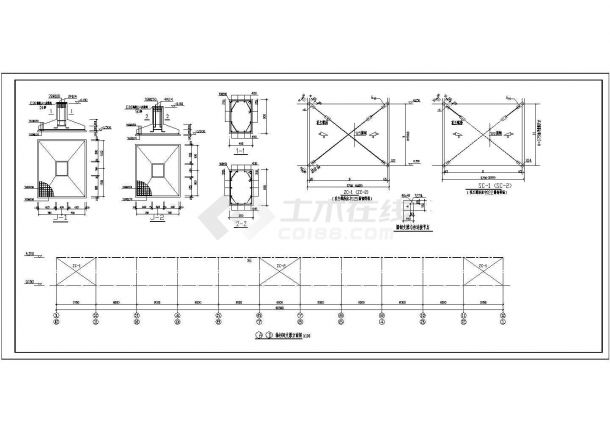 15m（15米）跨度轻钢结构厂房结构施工图-图一