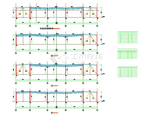 经典空间钢梁（桁）架结构非洲馆结构设计cad施工图-图一