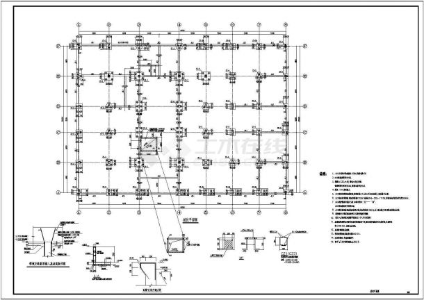 多层钢结构厂房全套结构CAD图纸_钢结构设计图纸-图一