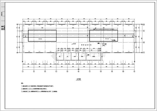 15X60米钢结构厂房（单层丙类厂房）全套建筑cad图纸-图一