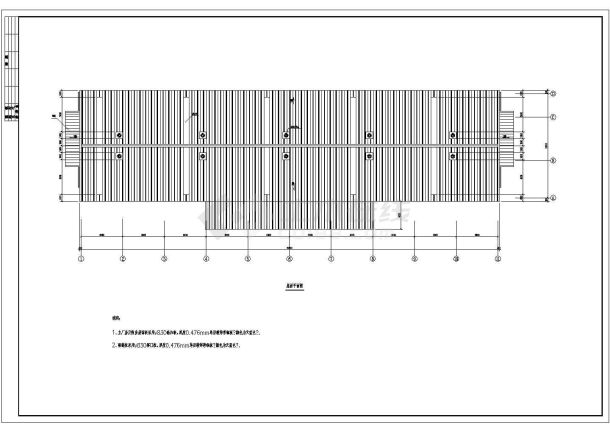 15X60米钢结构厂房（单层丙类厂房）全套建筑cad图纸-图二