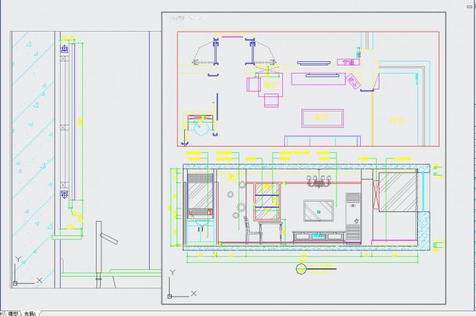 小户型60平方两室一厅室内装修CAD施工图_图1