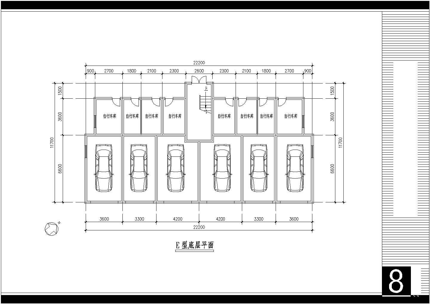 6层住宅一梯两户户型图（121平方米）
