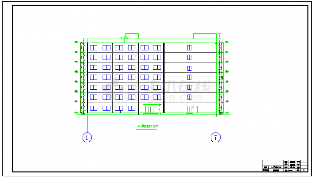7200平米七层教学综合楼建筑、结构设计全套图（框架结构）毕业设计（计算书、任务书、封面、翻译、综述、摘要、开题报告、图纸）-图一