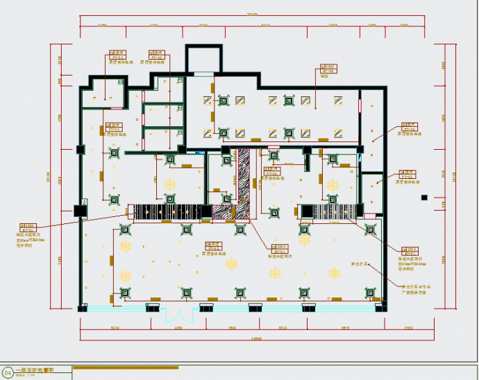 精品高档现代风格酒吧KTV室内设计装修施工cad图（含效果）_图1