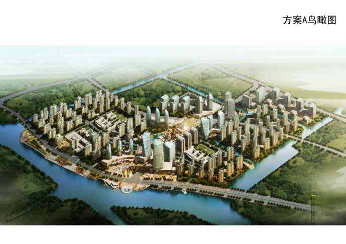 [杭州]某现代风格厂区周边环境总体规划方案JPG_图1