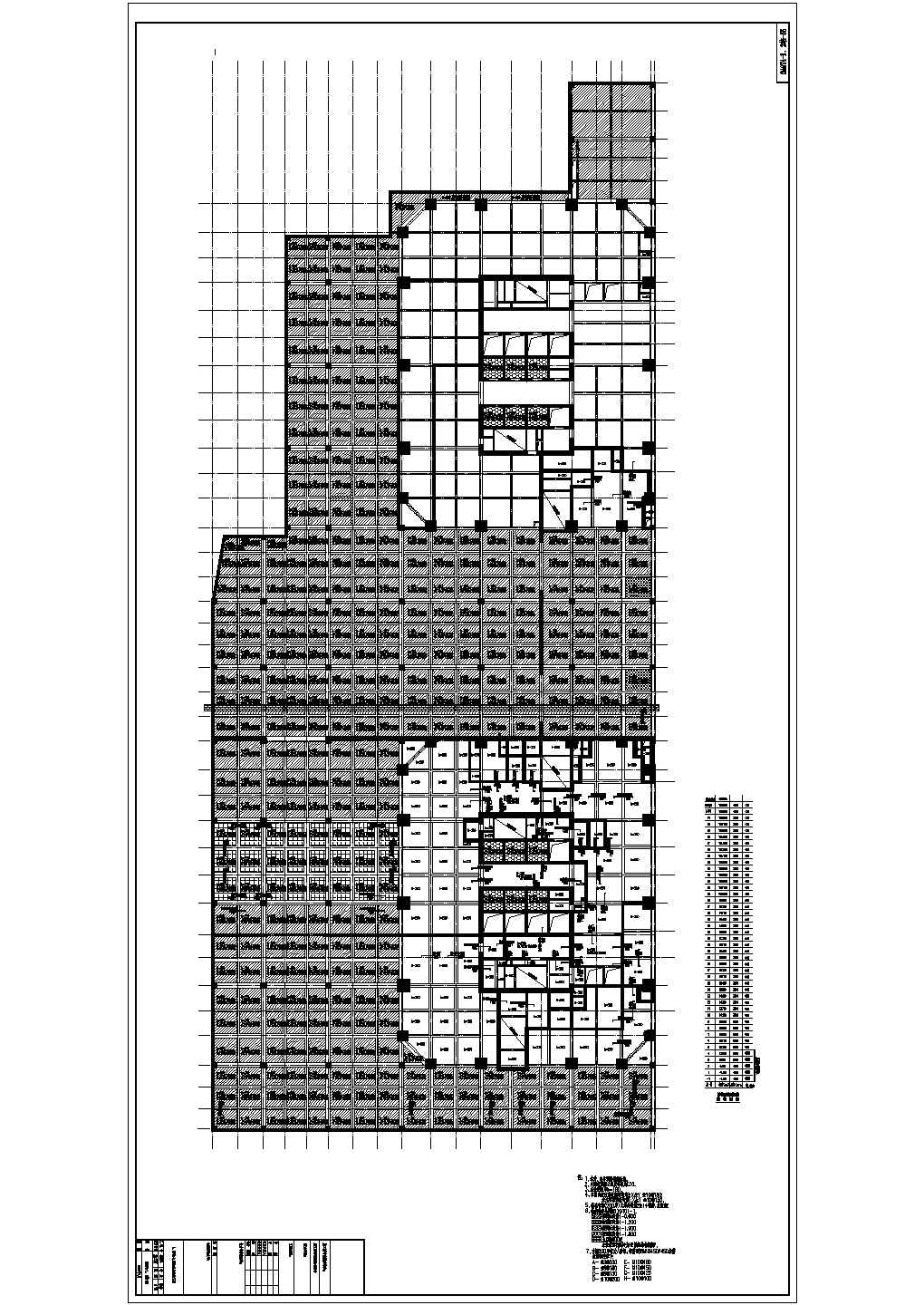 41层框架核心筒结构商业办公楼结构施工图